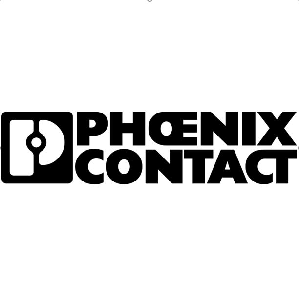 Logo von Phoenix Contact – schwarzer Schriftzug mit stilisiertem Steckverbinder-Symbol links.