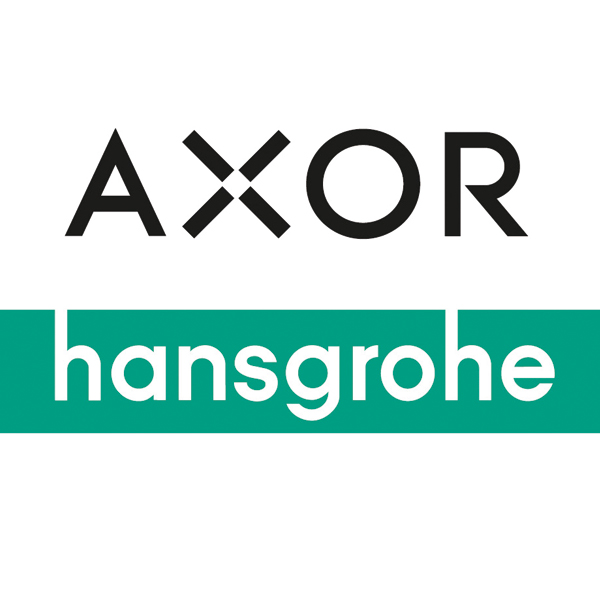 Logo der Marke AXOR hansgrohe in Schwarz und Grün