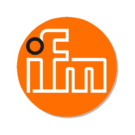 Logo von ifm electronic – oranger Kreis mit weißem Schriftzug "ifm"